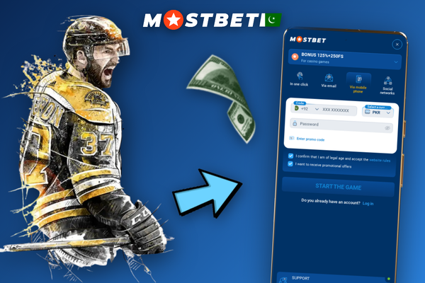 Mostbet account currency selection highlighting PKR for players registering in Pakistan