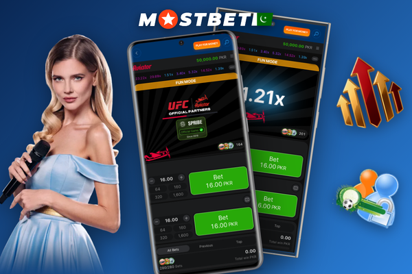 Mostbet Aviator demo mode split view compared to real PKR balance gameplay screen