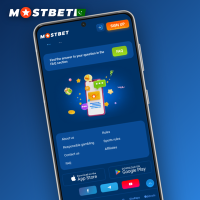 Browser window showing the Mostbet website running without installation on Linux