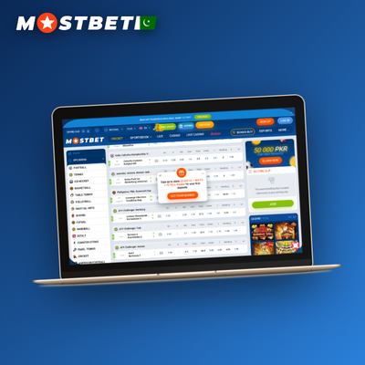 Desktop monitor displaying Mostbet live betting odds and a match stream for serious players