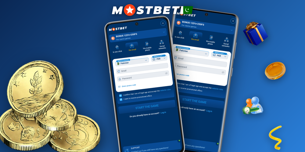 Mostbet verification banner showing ID card utility bill and selfie required for KYC in Pakistan